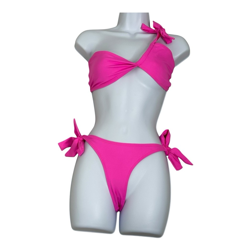 Fredericks Of‎ Hollywood Pink Laguna Bikini Set Medium Nylon Elastane